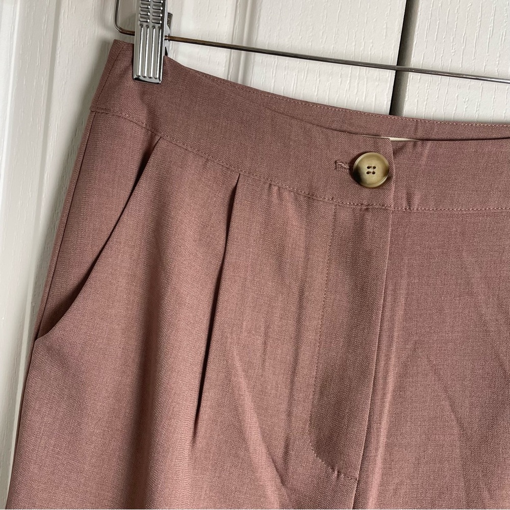 NWOT Altar’d State Wide Leg Pleated Trouser Pants Women’s S Mauve Lightweight - Picture 3 of 15